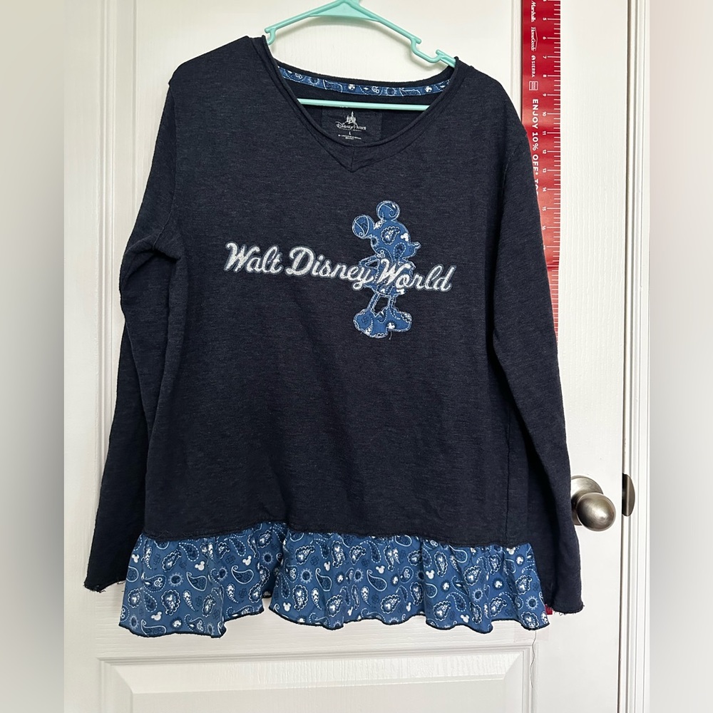 Disney Parks Authentic Original Shirt L Quilted Minnie WD World